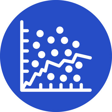 Scatter Graph Vector Icon Design
