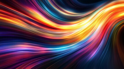 Fototapeta premium Abstract colorful wavy background flowing in space