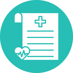 Fototapeta premium Health Graph Vector Icon Design