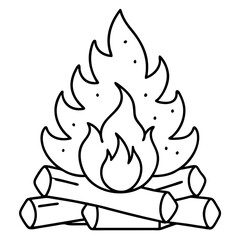 illustration of a burning fire