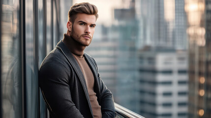 Handsome Man In Cityscape