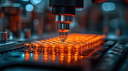 close up of laboratory robotic arm working on microplate symbolizing precision in crispr gene editing technology