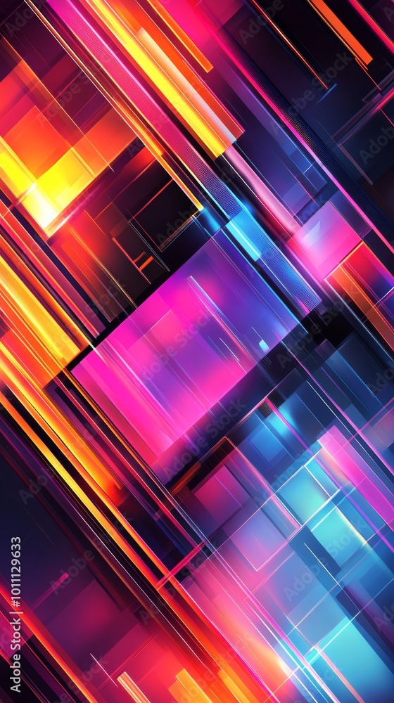 Poster abstract geometric background forming colorful diagonal pattern