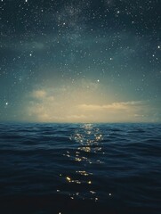 Ocean Night View Stars