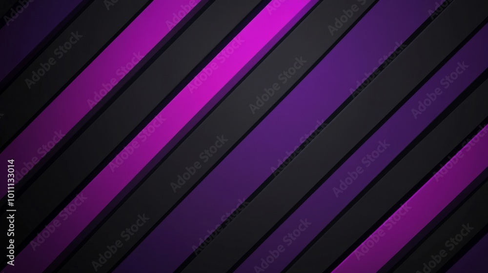 Poster purple and black stripes creating dynamic diagonal pattern