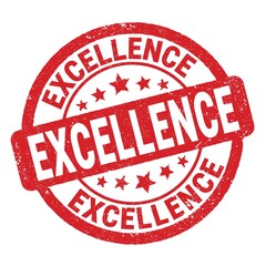 EXCELLENCE text written on red round stamp sign.