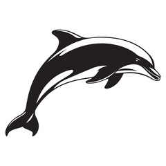 Naklejka premium dolphin isolated on white background