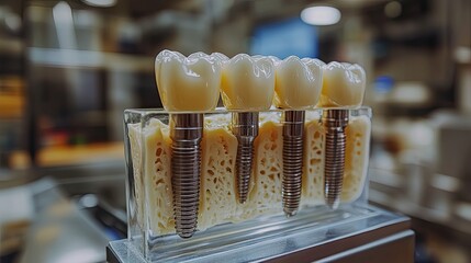dental implants on chart symbolize their importance in dental health ,market growth
