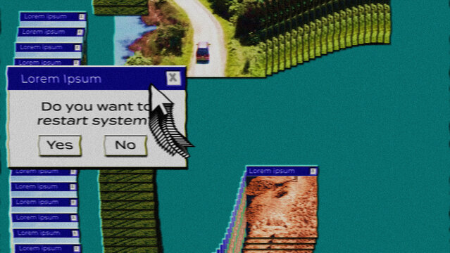 PC Window Retro Horizontal Vertical Slideshow 318