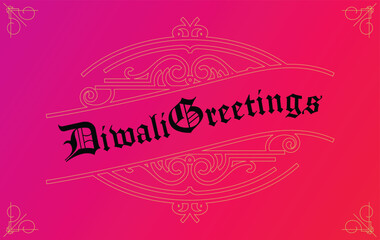 Festive elegant pattern with colorful presents and gifts decorated with Ornamental designs. Background for holidays, celebrations, and events. Wrapping paper design for Diwali