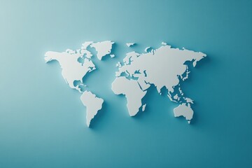 Minimalist World Map on a Sleek Background
