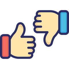 Business Partners vector icon in color outline style 