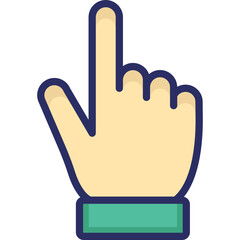 Finger Gesture vector icon in color outline style 