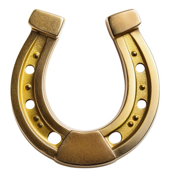 recommend clip art: Golden Horseshoe Symbol of Luck and Fortune Isolated on Transparent Background.
