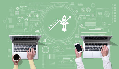 Concept of sales growth