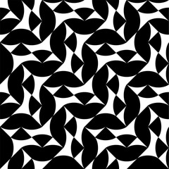 Seamless pattern with geometric motifs in black and white. Vector illustration.