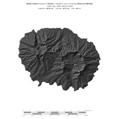 Anatom Island. Vanuatu. Shape on white. Bilevel © zelwanka