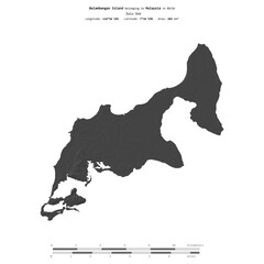 Balambangan Island. Malaysia. Shape on white. Bilevel © zelwanka