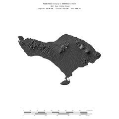 Pulau Bali. Indonesia. Shape on white. Bilevel © zelwanka