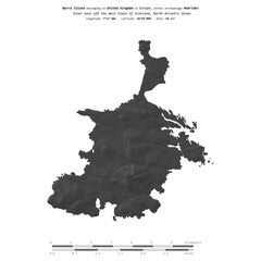 Barra Island. United Kingdom. Shape on white. Bilevel © zelwanka