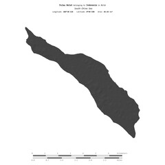 Pulau Belat. Indonesia. Shape on white. Bilevel © zelwanka