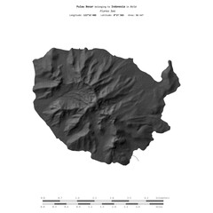 Pulau Besar. Indonesia. Shape on white. Bilevel © zelwanka