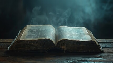 Minimalist Book with Fluttering Pages in Soft Light