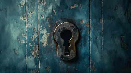 a lock on wooden door