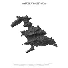 Pulau Breueh. Indonesia. Shape on white. Bilevel © zelwanka