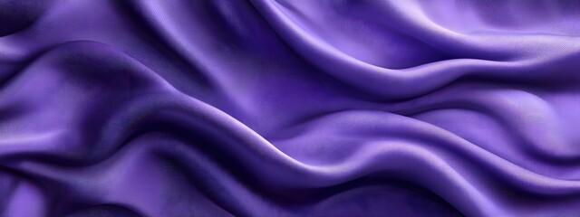 Fototapeta premium Blue and purple silk satin fabric background with wavy folds