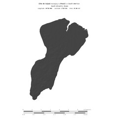 Ilha do Cajual. Brazil. Shape on white. Bilevel © zelwanka