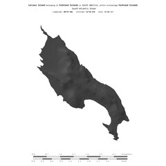 Carcass Island. Falkland Islands. Shape on white. Bilevel © zelwanka
