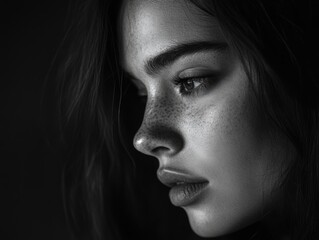 Fototapeta premium Woman with freckles