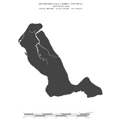 Isla Costa Rica. Ecuador. Shape on white. Bilevel © zelwanka