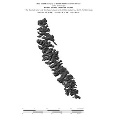 Dall Island. United States. Shape on white. Bilevel © zelwanka