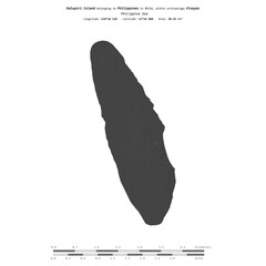 Dalupiri Island. Philippines. Shape on white. Bilevel © zelwanka