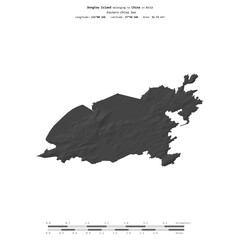 Dongtou Island. China. Shape on white. Bilevel © zelwanka