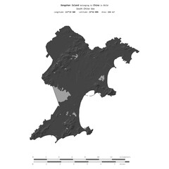 Dongshan Island. China. Shape on white. Bilevel © zelwanka