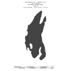 Pulau Dullah. Indonesia. Shape on white. Bilevel © zelwanka