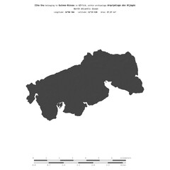 Ilha Enu. Guinea-Bissau. Shape on white. Bilevel © zelwanka