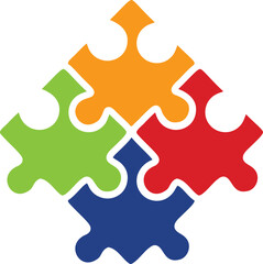 Obraz premium Puzzle theme Multicolor