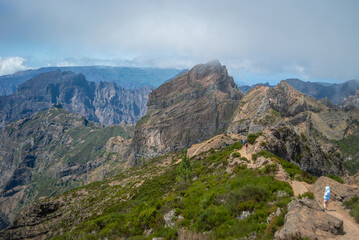 Fototapeta premium Exploring Madeira's Cloudy Peaks