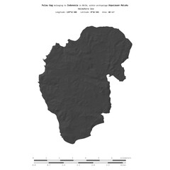Pulau Gag. Indonesia. Shape on white. Bilevel © zelwanka