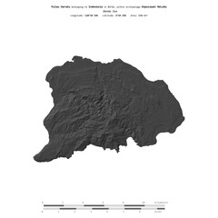 Pulau Haruku. Indonesia. Shape on white. Bilevel © zelwanka