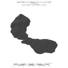 Homonhon Island. Philippines. Shape on white. Bilevel © zelwanka