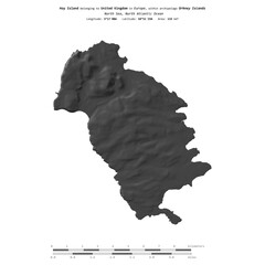 Hoy Island. United Kingdom. Shape on white. Bilevel © zelwanka