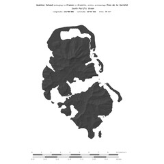 Huahine Island. France. Shape on white. Bilevel © zelwanka