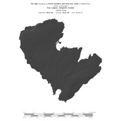 Ile Howe. French Southern and Antarctic Lands. Shape on white. Bilevel © zelwanka