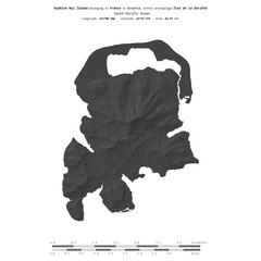 Huahine Nui Island. France. Shape on white. Bilevel © zelwanka