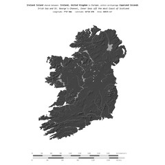 Ireland Island. Ireland, United Kingdom. Shape on white. Bilevel © zelwanka